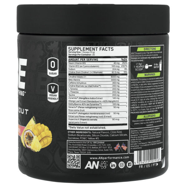 Pré-Treino Ultimate Pre-Workout Sabor Tropical Vibes 390 g - ABE