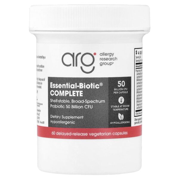 Probiótico Essential-Biotic Complete 50 Bilhões de UFC 60 Cápsulas Vegetarianas - Allergy Research Group