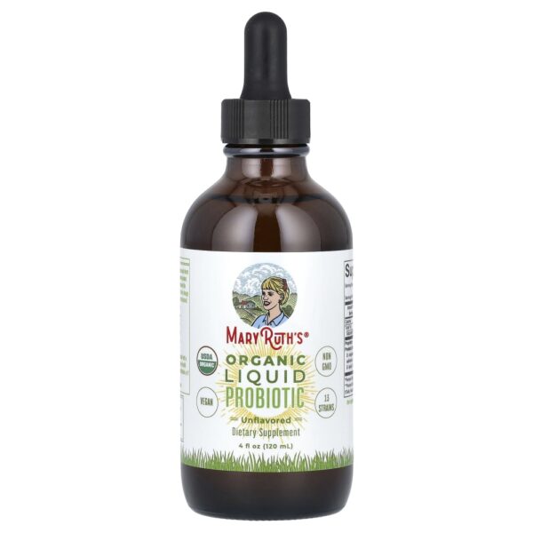 Probiótico Líquido Orgânico Sem Sabor 120 ml - MaryRuth's