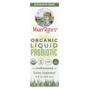 Probiótico Líquido Orgânico Sem Sabor 120 ml - MaryRuth's