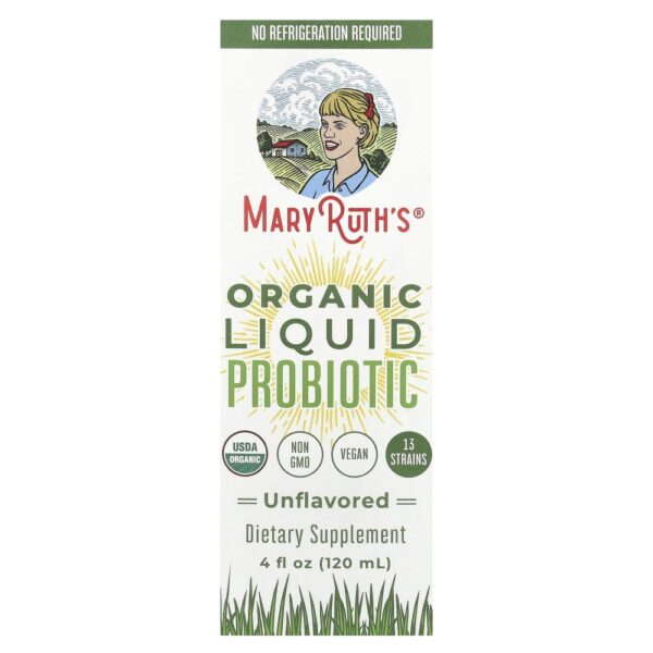 Probiótico Líquido Orgânico Sem Sabor 120 ml - MaryRuth's
