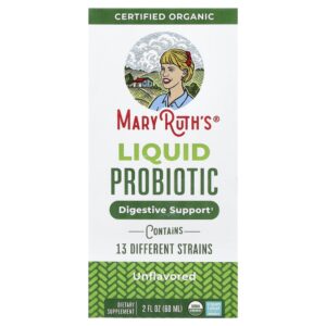 Probiótico Líquido Orgânico Sem Sabor 60 ml - MaryRuth's
