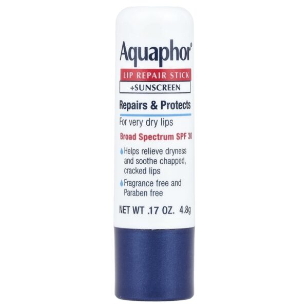 Protetor e Reparador Labial em Bastão FPS 30 Sem Perfume 4.8 g - Aquaphor