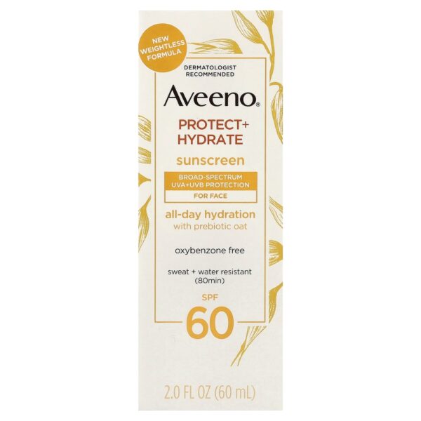 Protetor Solar Facial Hidratante Protect Plus Hydrate FPS 60 60 ml - Aveeno