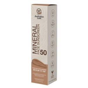Protetor Solar Facial Mineral com Cor Tom Médio FPS 50 74 ml - Australian Gold