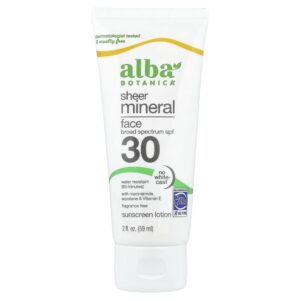 Protetor Solar Facial Sheer Mineral FPS 30 Sem Perfume 59 ml - Alba Botanica