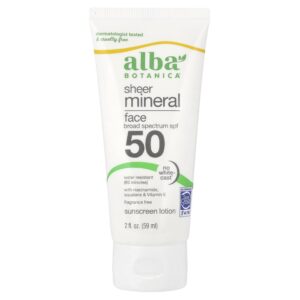 Protetor Solar Facial Sheer Mineral FPS 50 Sem Perfume 59 ml - Alba Botanica