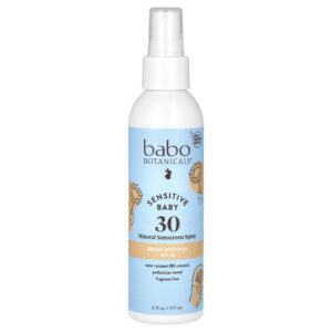 Protetor Solar Mineral Infantil em Spray FPS 30 Sem Perfume 177 ml - Babo Botanicals