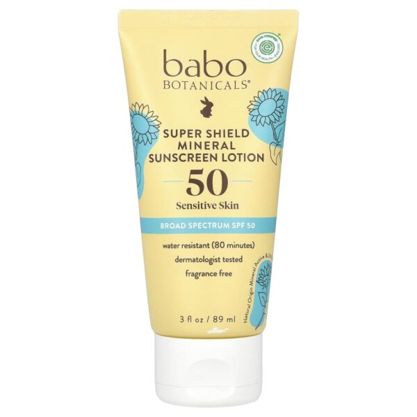 Protetor Solar Mineral Transparente Sem Perfume FPS 50 89 ml - Babo Botanicals