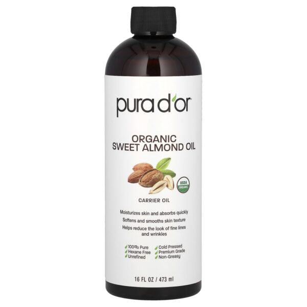 Pura D'or - Óleo Corporal e Capilar de Amêndoa Doce Orgânico 473 ml
