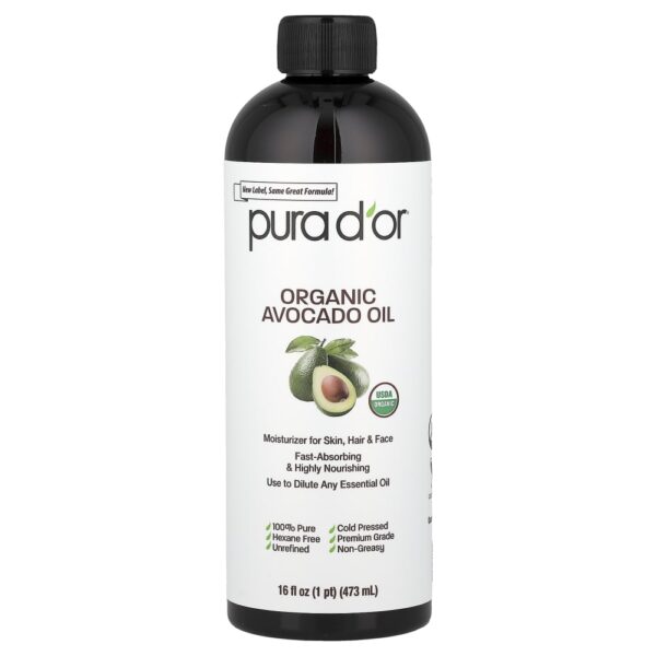 Pura D'or - Óleo de Abacate Orgânico 473 ml