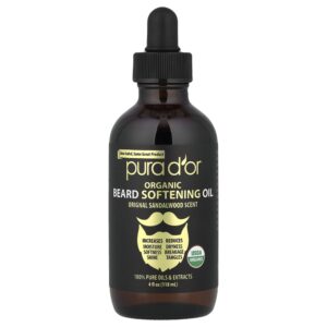 Pura D'or - Óleo Suavizante Orgânico para Barba Sândalo 118 ml