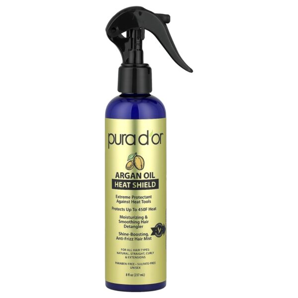 Pura D'or - Spray Protetor Térmico Capilar de Óleo de Argan 237 ml