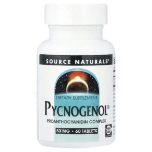 Pycnogenol Extrato de Casca de Pinho 50 mg 60 Comprimidos - Source Naturals