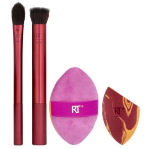 Real Techniques - Kit de Pincéis e Esponjas Merry Must-Haves 4 Peças