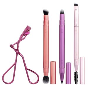 Real Techniques - Kit de Pincéis para Cílios e Sobrancelhas Lash and Brow Duo 4 Unidades