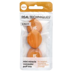 Real Techniques - Trio de Mini Puffs para Corretivo Mini Miracle Concealer Puff 3 Unidades