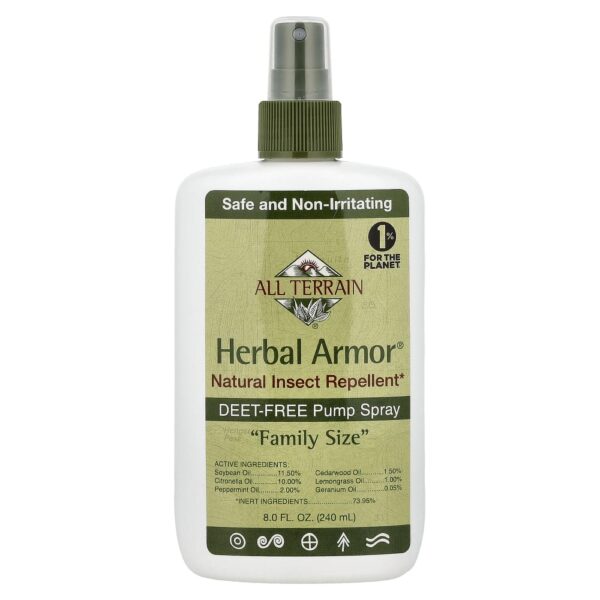 Repelente Natural de Insetos Herbal Armor Spray Sem DEET 240 ml - All Terrain