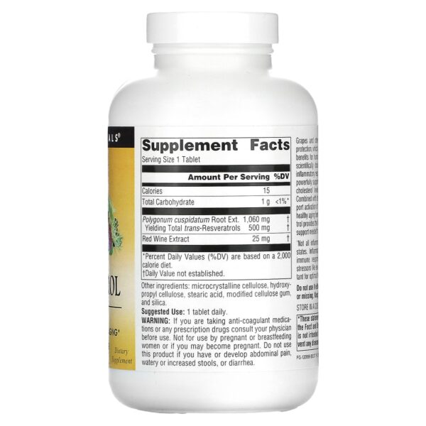 Resveratrol 500 mg 120 Comprimidos - Source Naturals