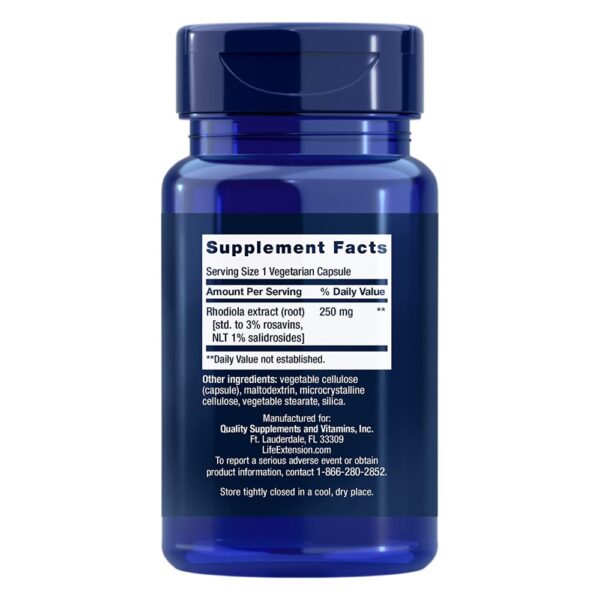 Rhodiola Extract 250mg 60 Cápsulas - Life Extension