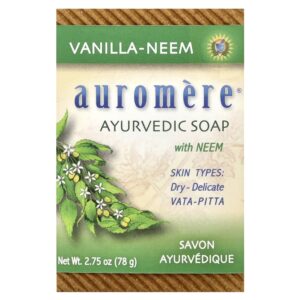 Sabonete Ayurvédico em Barra com Neem Baunilha e Neem 78 g - Auromere