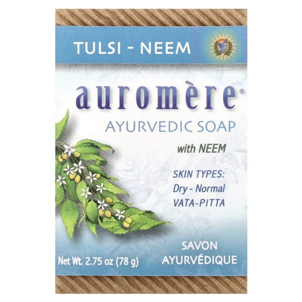 Sabonete Ayurvédico em Barra com Neem e Tulsi 78 g - Auromere