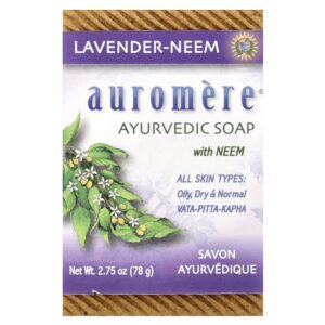 Sabonete Ayurvédico em Barra com Neem Lavanda e Neem 78 g - Auromere
