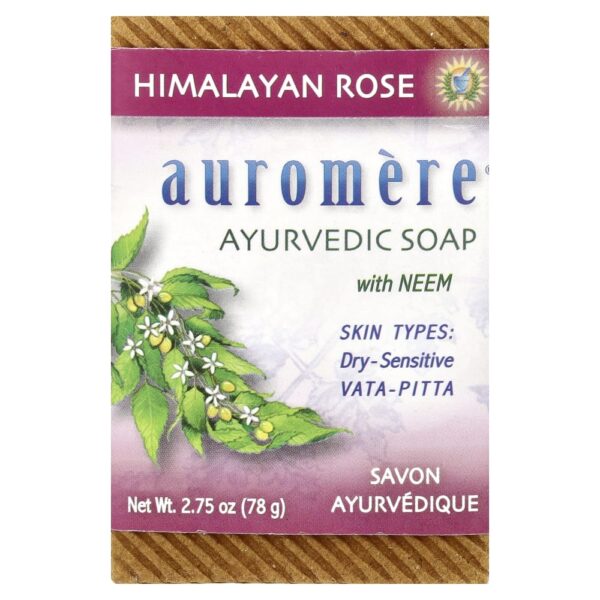 Sabonete Ayurvédico em Barra com Neem Rosa do Himalaia 78 g - Auromere
