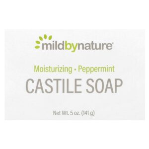 Sabonete de Castela em Barra Hortelã-Pimenta 141 g - Mild By Nature