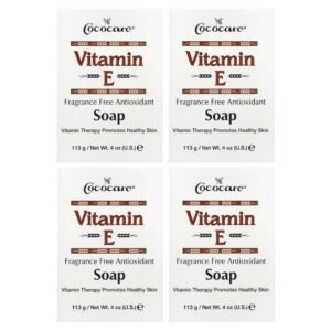 Sabonete em Barra com Vitamina E Sem Perfume 4 Unidades de 113 g - Cococare