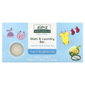 Sabonete em Barra Infantil para Roupas e Manchas Sem Perfume 220 g - Aleva Naturals