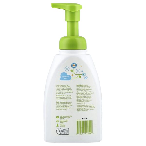 Sabonete Líquido em Espuma para Louças e Mamadeiras Sem Fragrância 473 ml - BabyGanics