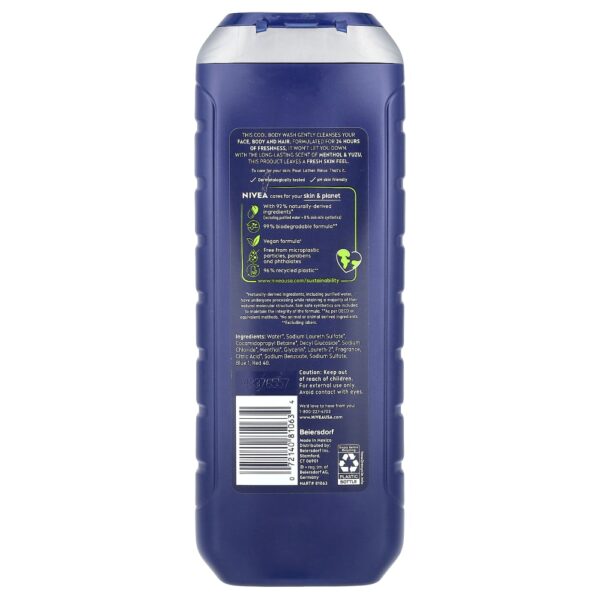 Sabonete Líquido Multifuncional 3 em 1 Men Mentol e Yuzu 500 ml - Nivea