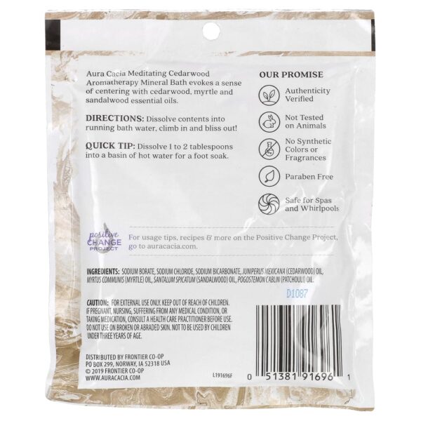 Sais para Banho Mineral de Aromaterapia Cedro 70.9 g - Aura Cacia