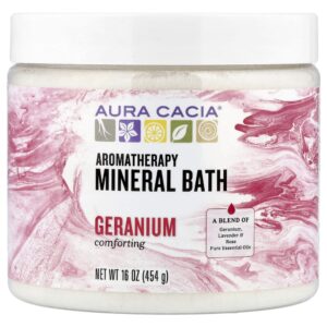 Sais para Banho Mineral de Aromaterapia Gerânio 454 g - Aura Cacia