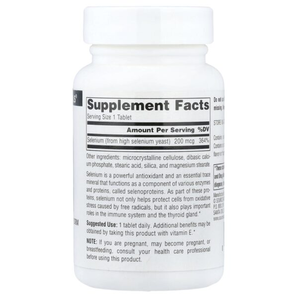 Selênio 200 mcg 120 Comprimidos - Source Naturals