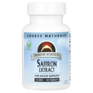 Serene Science Extrato de Açafrão 15 mg 60 Comprimidos - Source Naturals