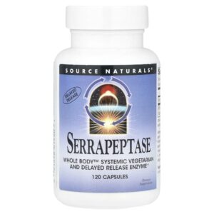 Serrapeptase Enzima Proteolítica 60000 SPU 120 Cápsulas - Source Naturals