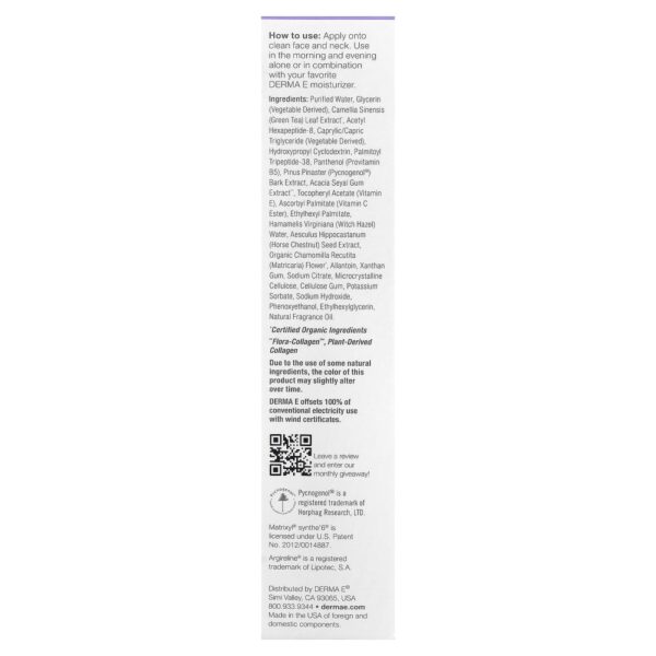 Sérum Avançado de Peptídeos e Flora Colágeno 60 ml - DERMA E