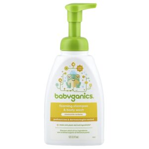 Shampoo e Sabonete Corporal Infantil em Espuma Camomila e Verbena 473 ml - BabyGanics