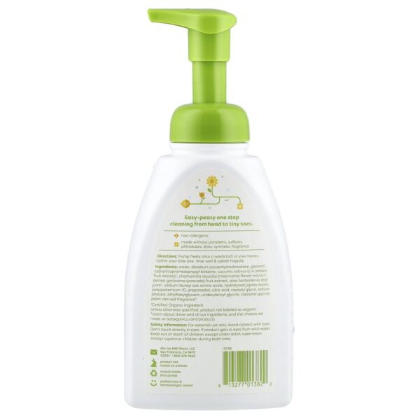Shampoo e Sabonete Corporal Infantil em Espuma Camomila e Verbena 473 ml - BabyGanics