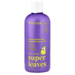 Shampoo e Sabonete Líquido 2 em 1 Super Leaves Baunilha e Pera 473 ml - ATTITUDE