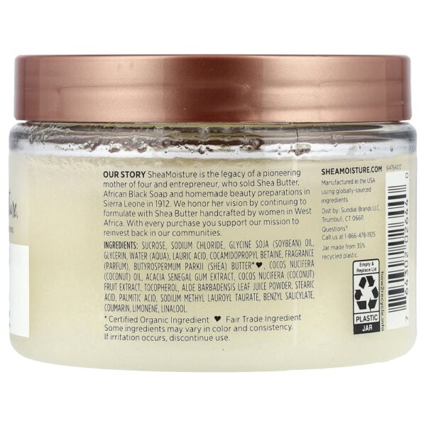 SheaMoisture - Esfoliante Corporal de Açúcar de Karité Óleo de Coco 100% Virgem 340 g