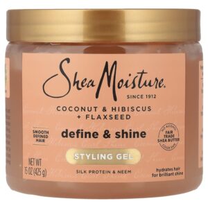 SheaMoisture - Gel Modelador Definição e Brilho Coco e Hibisco com Linhaça 425 g