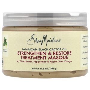 SheaMoisture - Máscara de Tratamento Fortalecedora e Restauradora Óleo de Rícino Preto Jamaicano 326 g