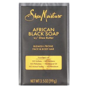 SheaMoisture - Sabonete em Barra para Rosto e Corpo Sabonete Negro Africano 99 g