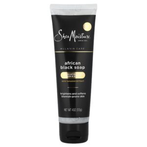 SheaMoisture - Sabonete Líquido Facial Esfoliante Sabonete Negro Africano 113 g