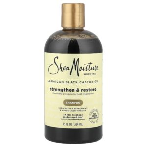 SheaMoisture - Shampoo Fortalecedor e Restaurador Óleo de Rícino Preto Jamaicano 384 ml