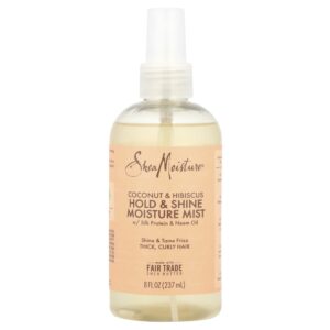 SheaMoisture - Spray Brilho e Fixação Hold & Shine Proteína de Seda e Neem 237 ml