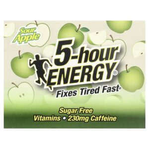 Shot Energético Líquido Sabor Maçã Verde 12 Frascos 57 ml - 5-hour Energy